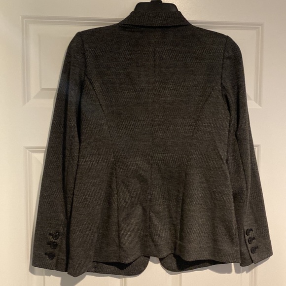 Vince Camuto Charcoal Gray Herringbone Stretch Jersey Blazer - Picture 2 of 5